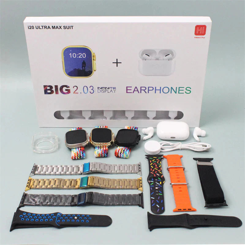 i20 smart watch with free airpods pro2